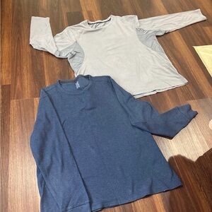 TWO Jockey men’s thermal long sleeve shirt top size XXL blue gray EXCELLENT COND